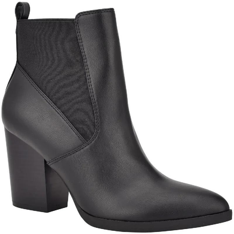 Aivela Womens Faux Suede Slip On Ankle Boots