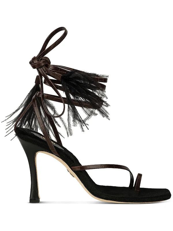 Bike Shoe Womens Leather Calf Hair Heels