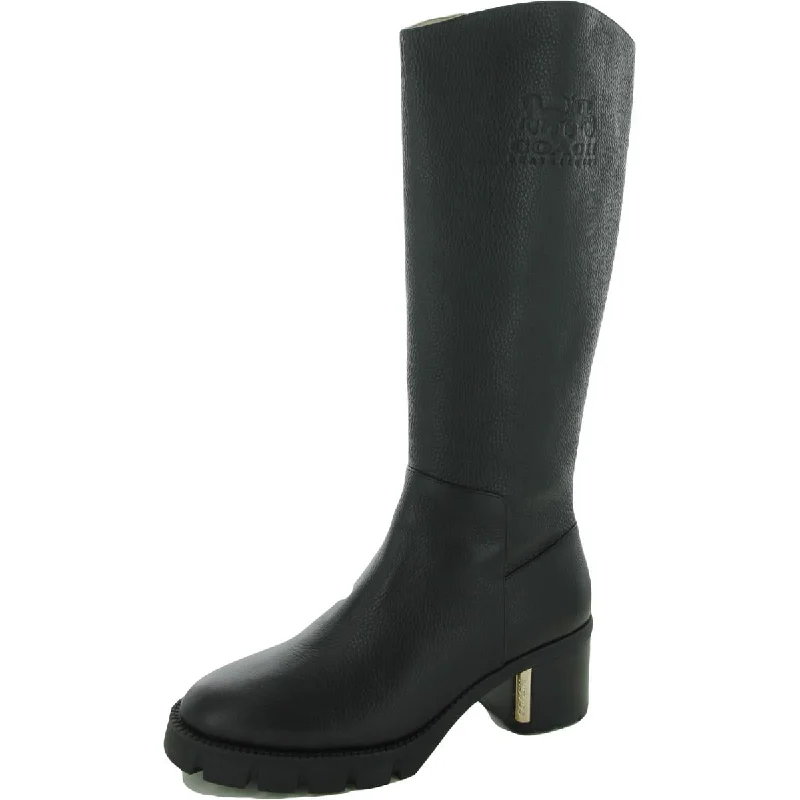 Cindy Leather Boot Womens Leather Embossed Knee-High Boots