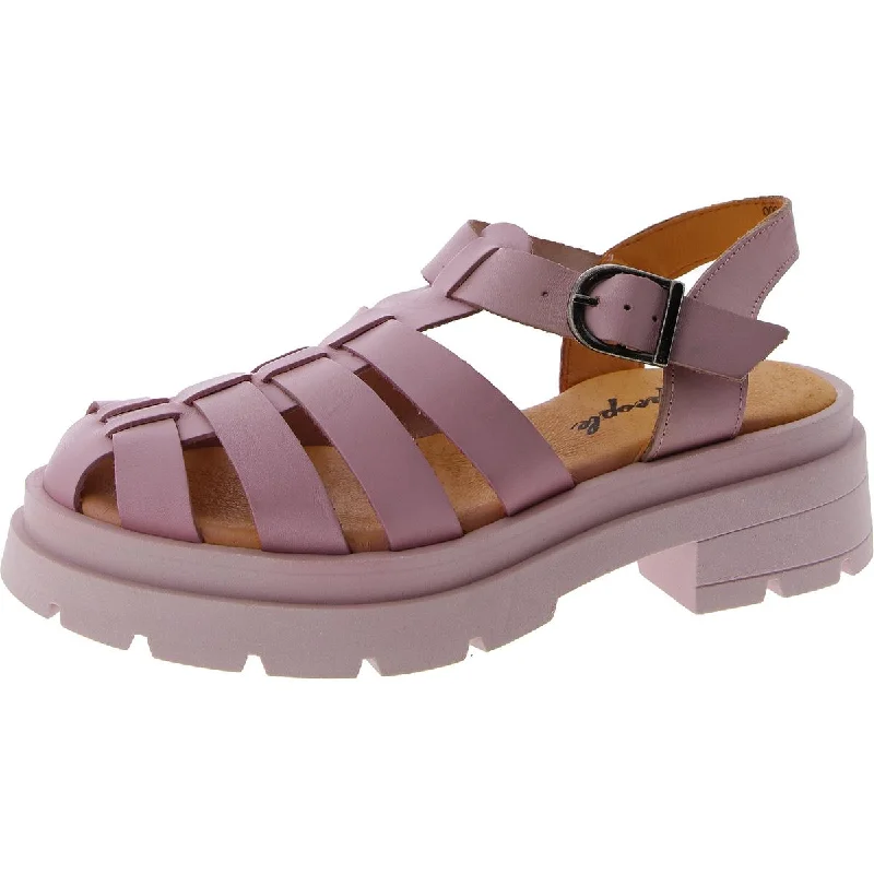 Delaney Fisherman  Womens Leather Slinback Gladiator Sandals