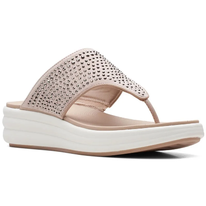 Drift Jaunt Womens Slip On Wedge Flip-Flops