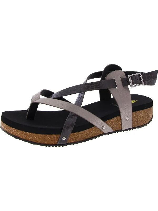 Engie Womens Strappy Casual Strappy Sandals