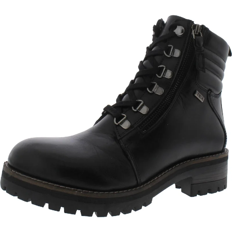 Everett Womens Leather Lace up Ankle Boots