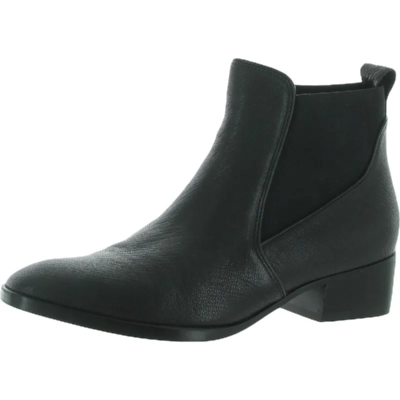 Hailey Womens Leather Ankle Chelsea Boots