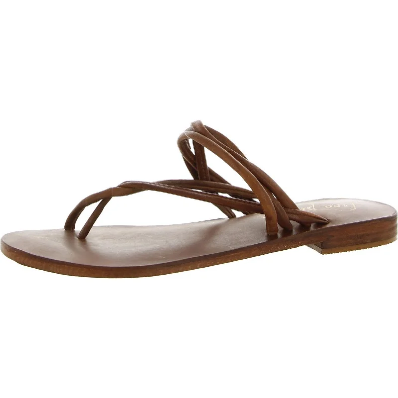 Kayla Womens Leather Thong Slide Sandals