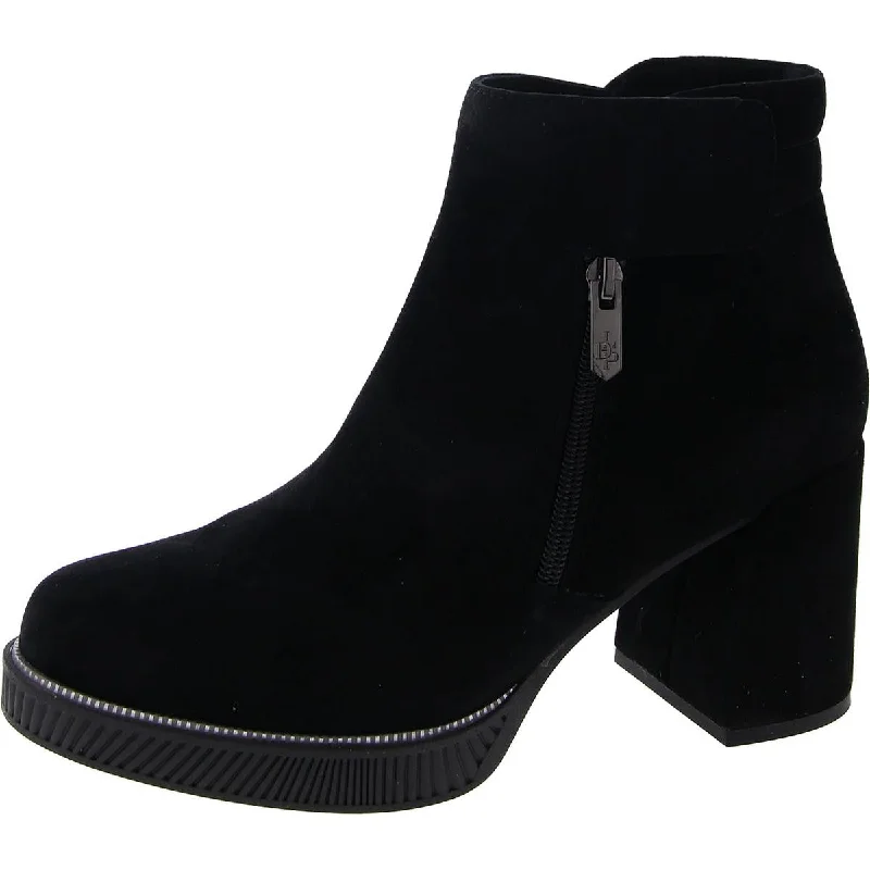 Lanelle Womens Platform Zipper Ankle Boots