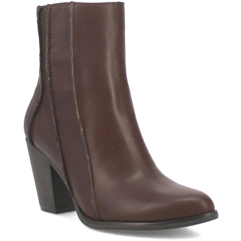 Lingo Womens Faux Leather Almond Toe Ankle Boots