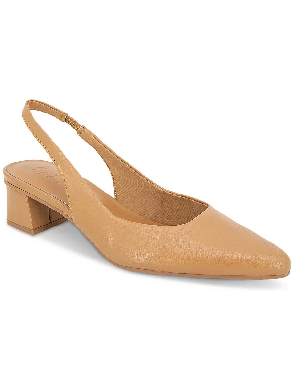 Luma   Womens Leather Pointed Toe Slingback Sandals