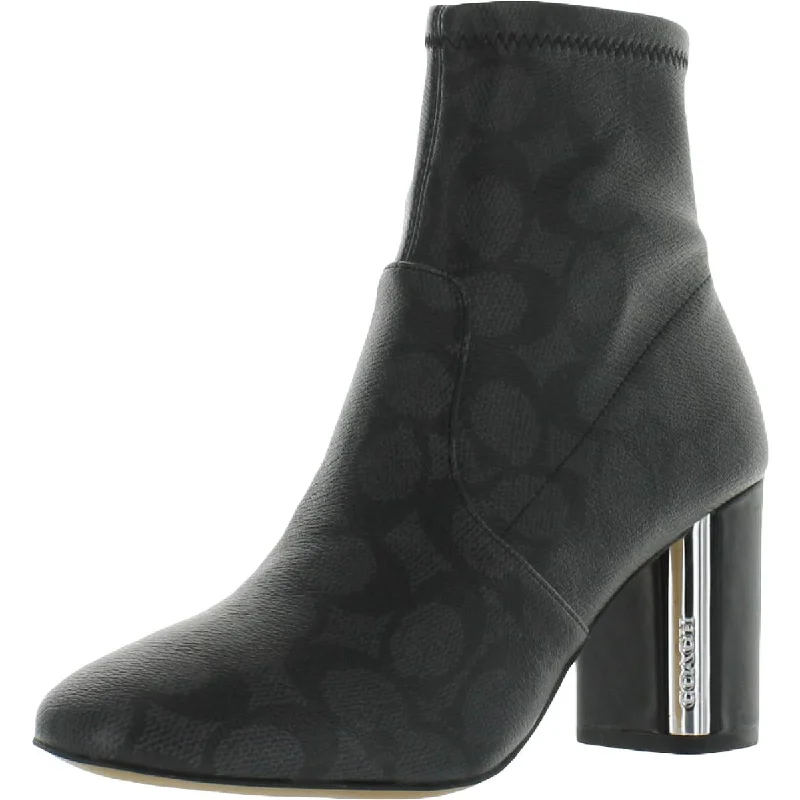 Margot Signature Bootie Womens Block Heel Ankle Booties