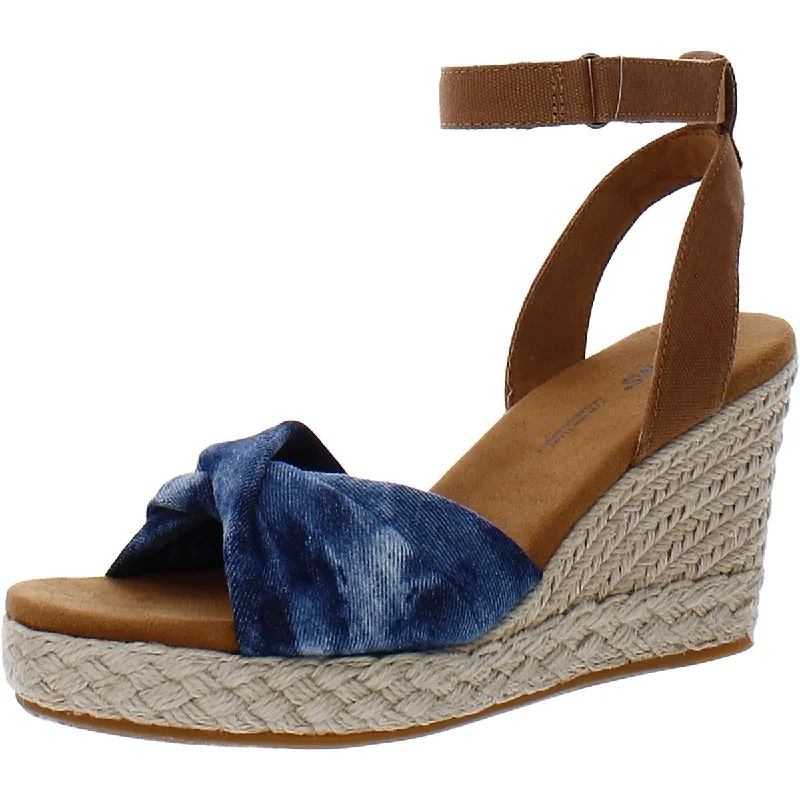 Marisela Womens Twist-Front Platform Wedge Sandals