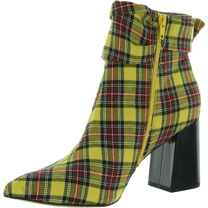 Millburn Womens Zipper Twill Ankle Boots