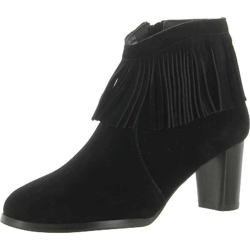 Misty Womens Fringe Ankle Boots