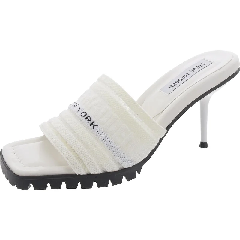 Morphed Womens Knit Slip-On Slide Sandals