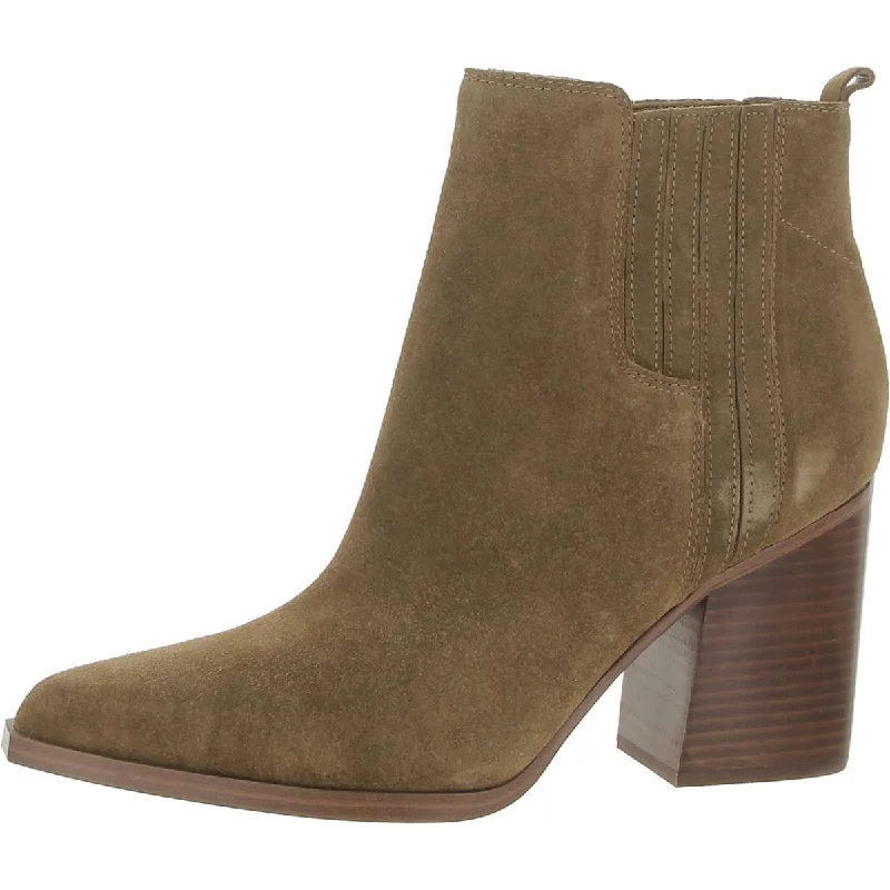 Nebula Womens Suede Square Toe Ankle Boots