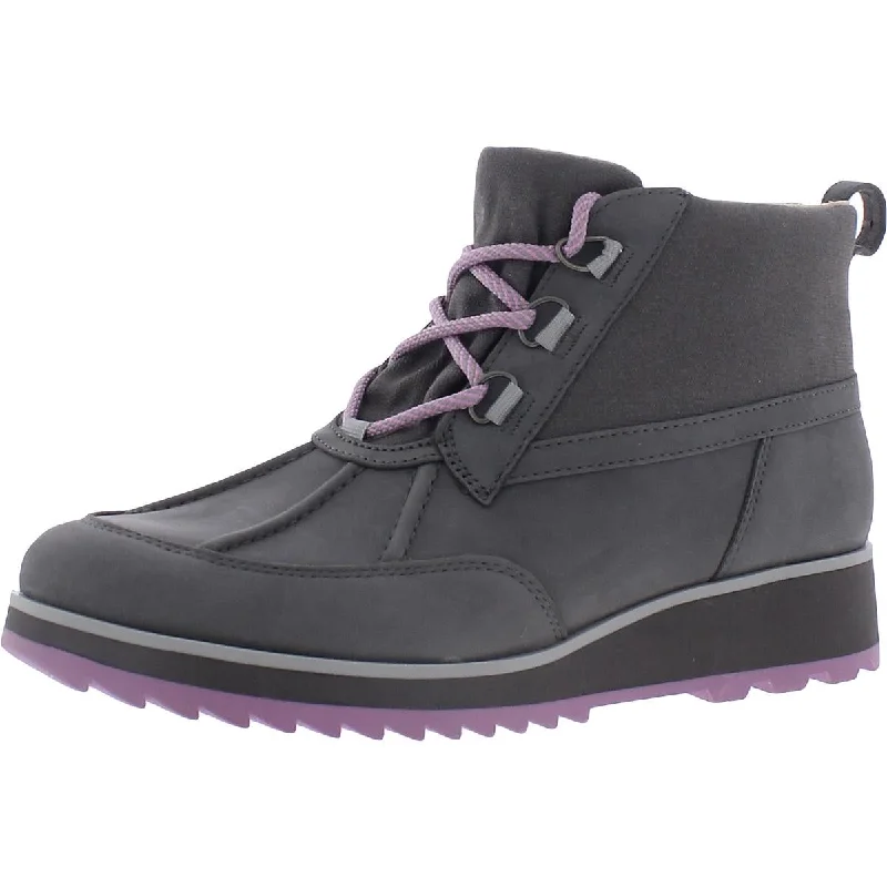 Nolan Womens Leather Waterproof Combat & Lace-up Boots