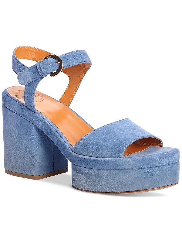 Odina Womens Suede Leather Ankle Strap