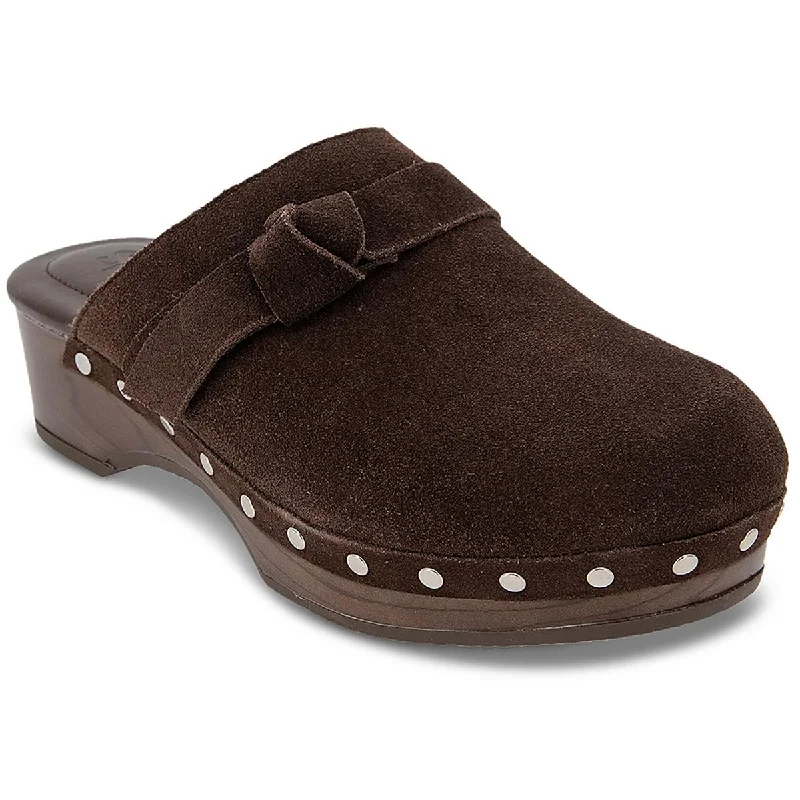 Olive Womens Suede Mule Mule Sandals
