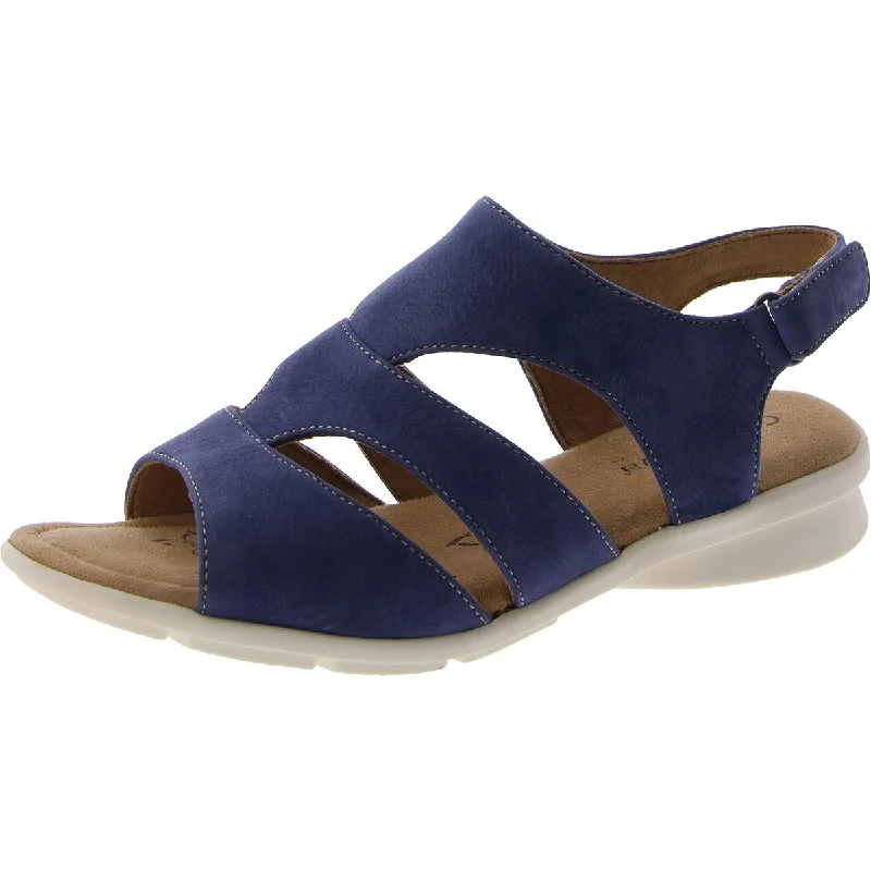 Parma Womens Leather Ankle Strap Slingback Sandals