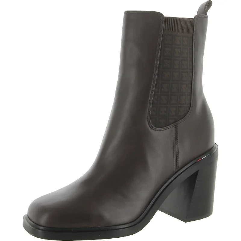 Paula Womens Leather Square Toe Chelsea Boots
