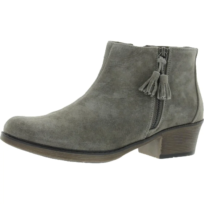 Rebel Womens Suede Tassel Booties