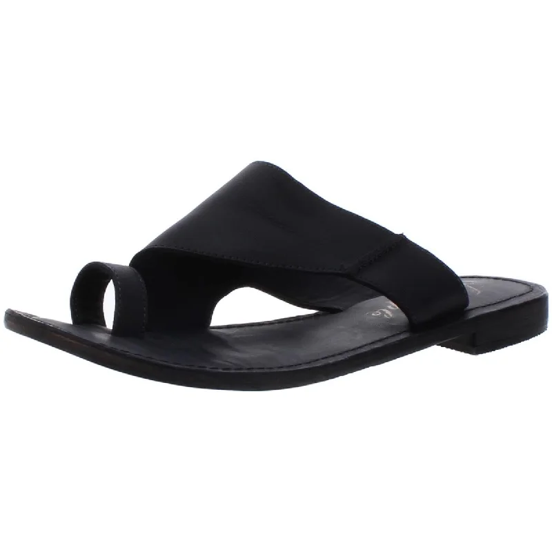 Saint Antoni Womens Leather Slip On Slide Sandals