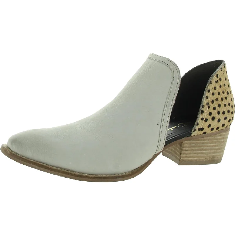 Shy Town Womens Calf Hair Animal Print Shooties