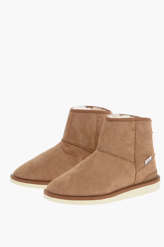 Suicoke Suede Ankle Boots With Real Fur Inner