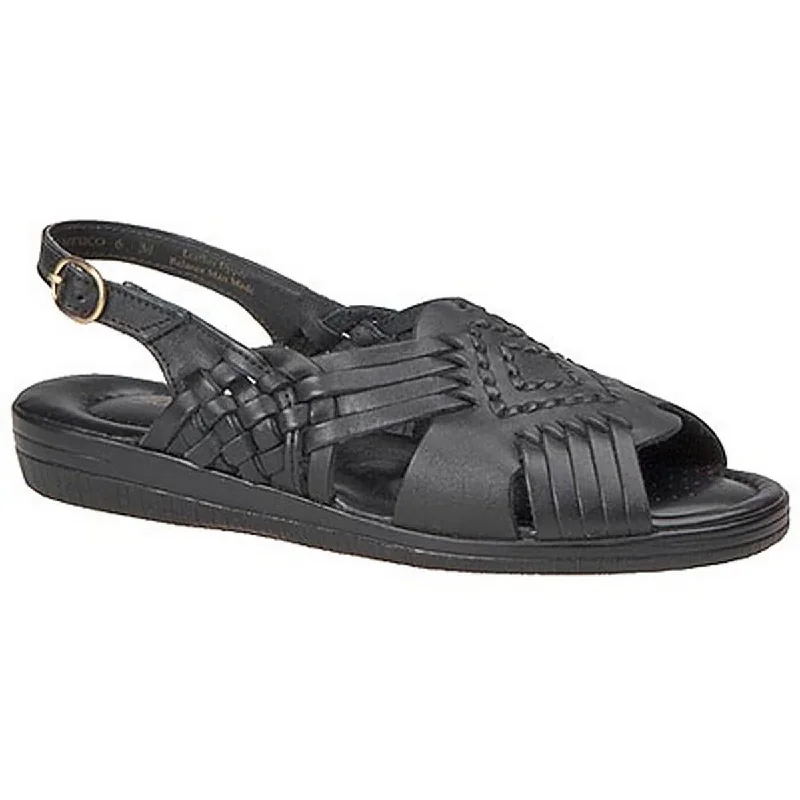 Tela  Womens Leather Slip On Slingback Sandals