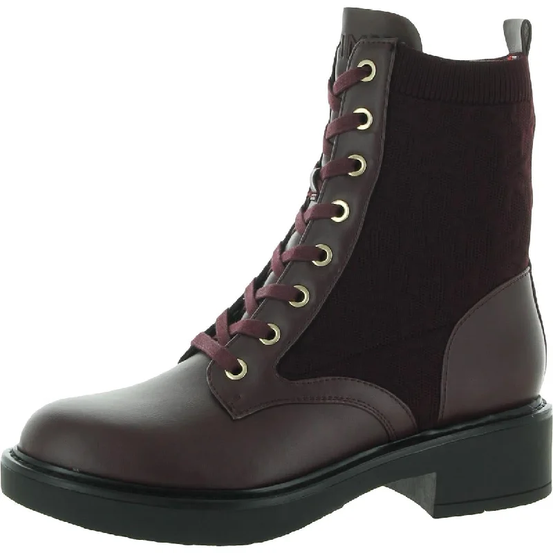 Treyna Womens Logo Breathable Combat & Lace-up Boots