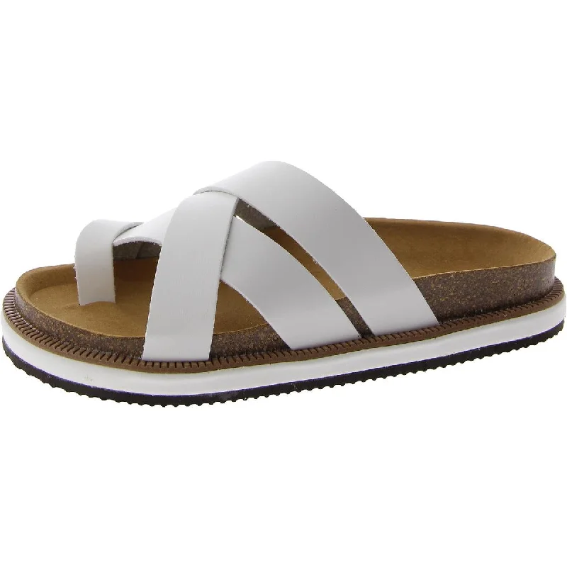 Ventura Womens Leather Strappy Footbed Sandals