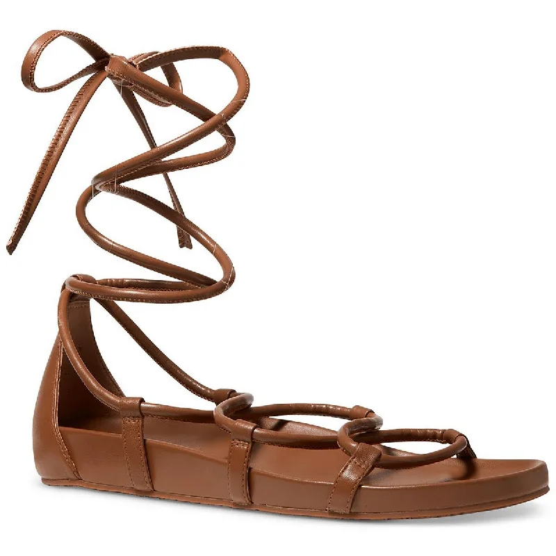 Vero Womens Faux Leather Strappy Lace-Up