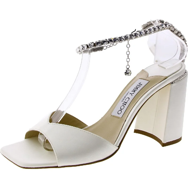 Womens Ankle Strap Open Toe Heels