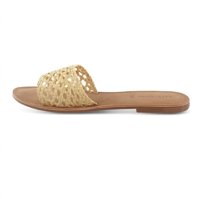 Women's Baja Natural Woven Slide In Seagrass