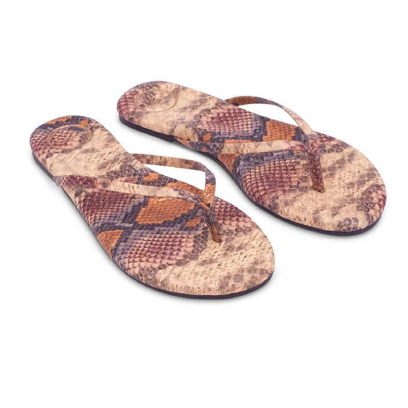 Women's Indie Sandals In Python Amber Jewel