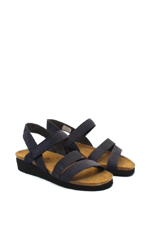 Women's Kayla Sandal In Navy Velvet Nubuck