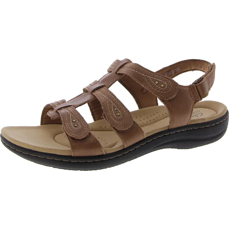 Womens Leather Comfort Wedge Sandals