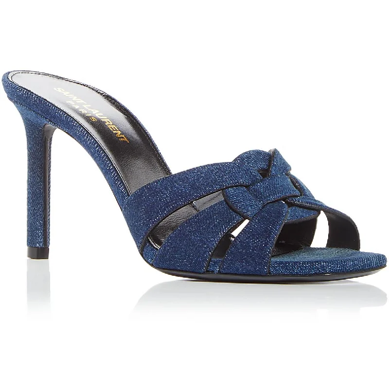 Womens Leather Square Toe Heels
