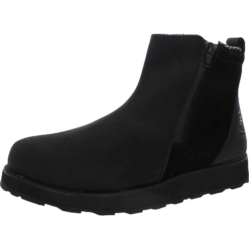 Womens Leather Waterproof Ankle Boots