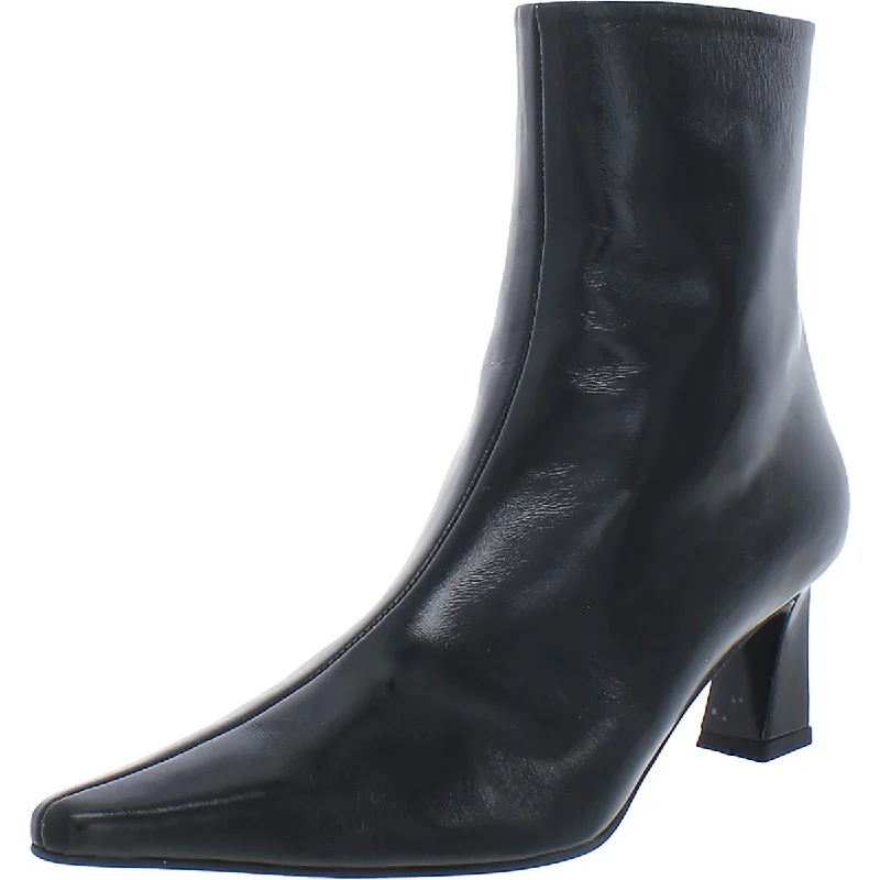 Womens Pointed Toe Rubber Sole Ankle Boots