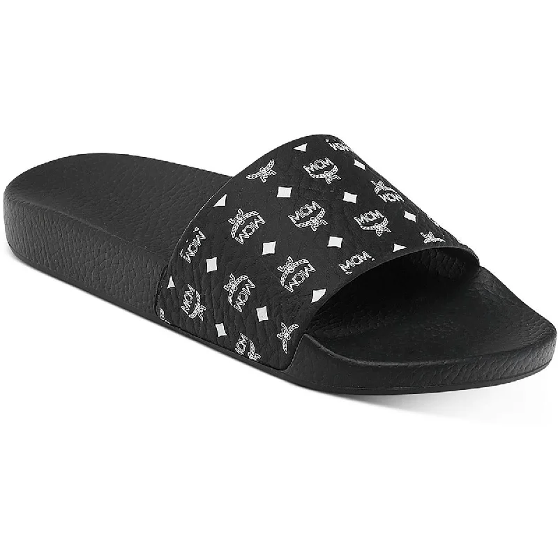 Womens Slip On Open Toe Slide Sandals