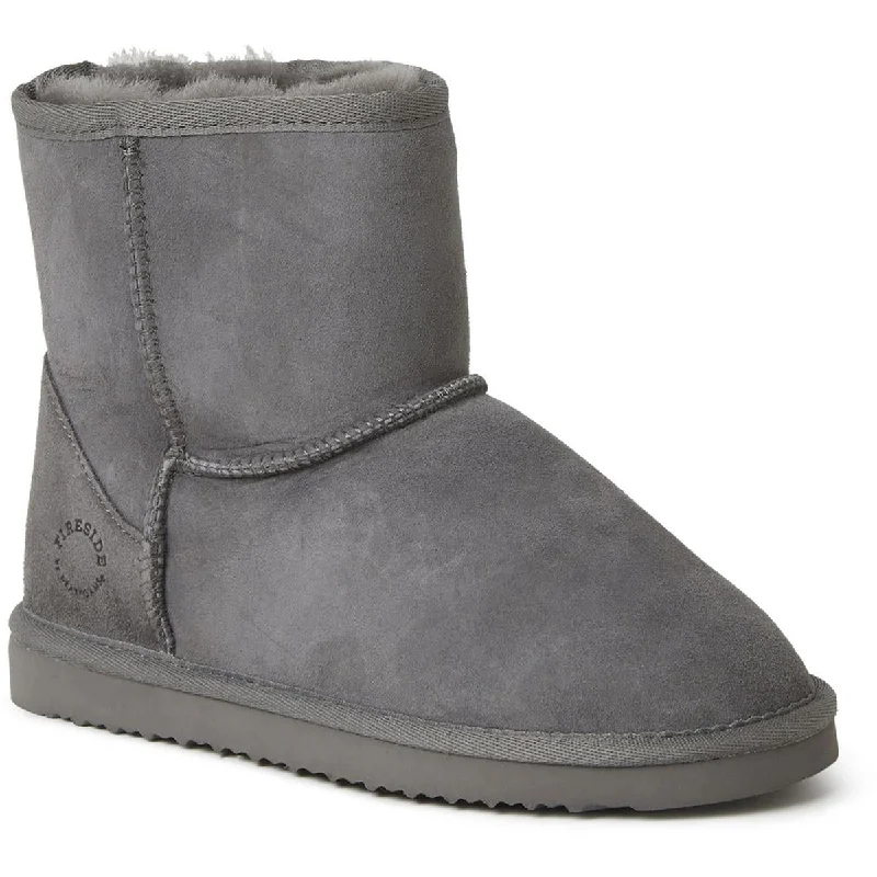 Womens Suede Slip On Winter & Snow Boots