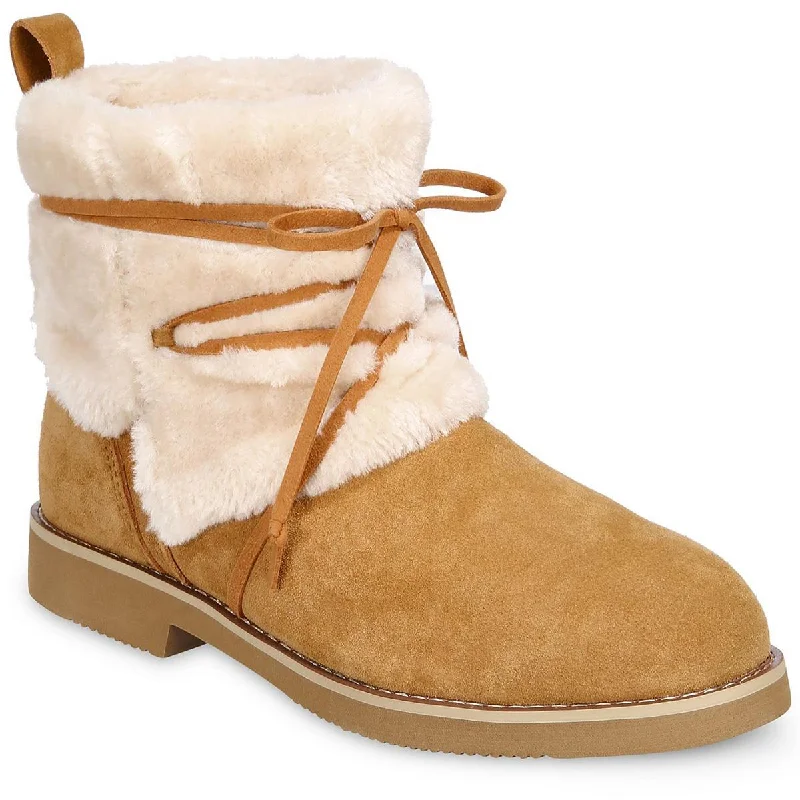 ZIJUNE Womens Leather Cold Weather Booties