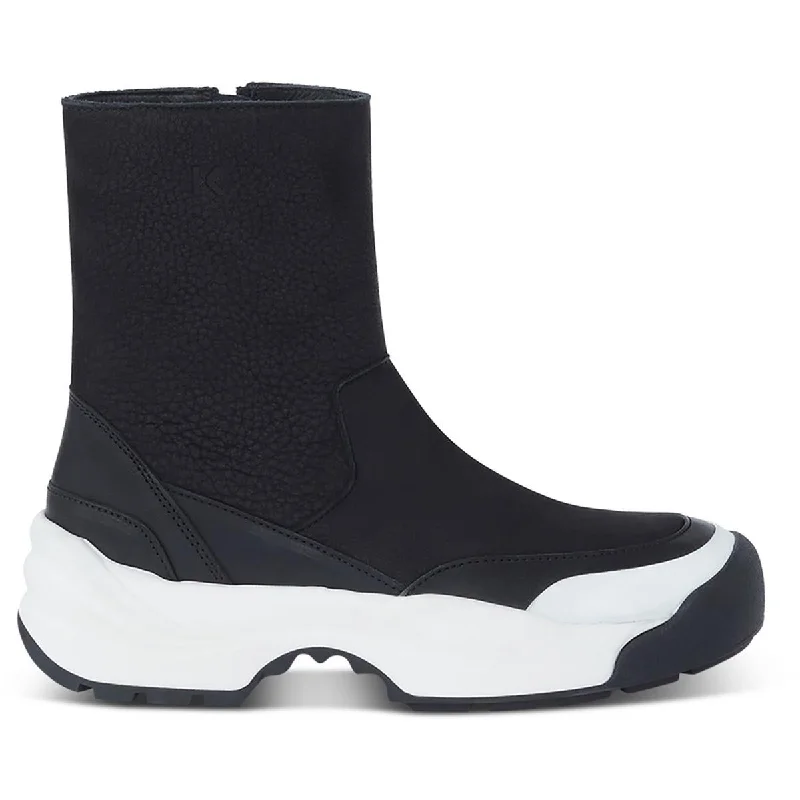 Zip Cold Womens Leather Sneaker Shooties